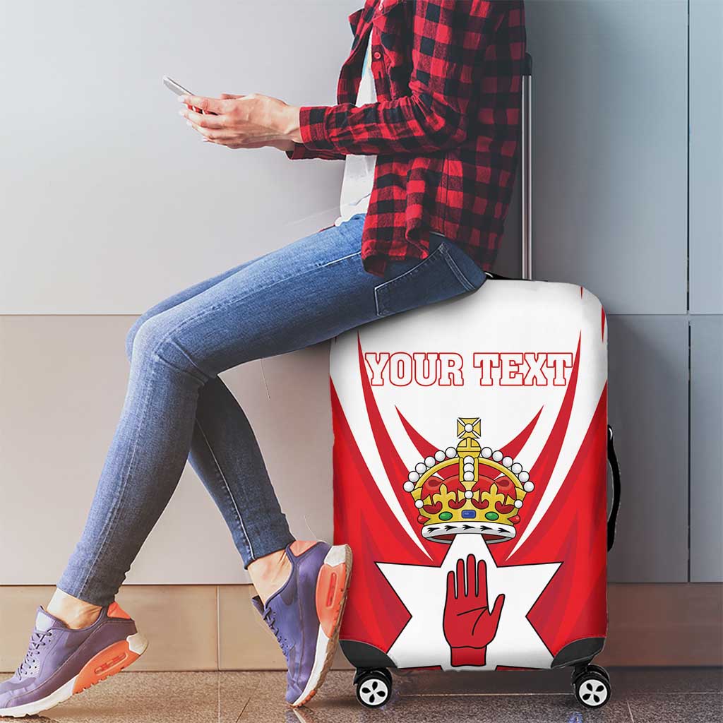 Personalized Northern Ireland Luggage Cover Coat Of Arms With Map