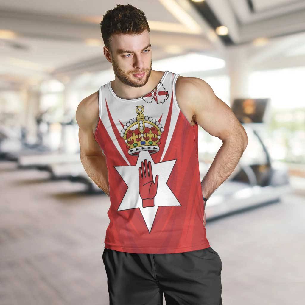 Personalized Northern Ireland Men Tank Top Coat Of Arms With Map