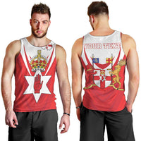 Personalized Northern Ireland Men Tank Top Coat Of Arms With Map