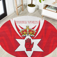 Personalized Northern Ireland Round Carpet Coat Of Arms With Map