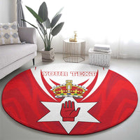 Personalized Northern Ireland Round Carpet Coat Of Arms With Map