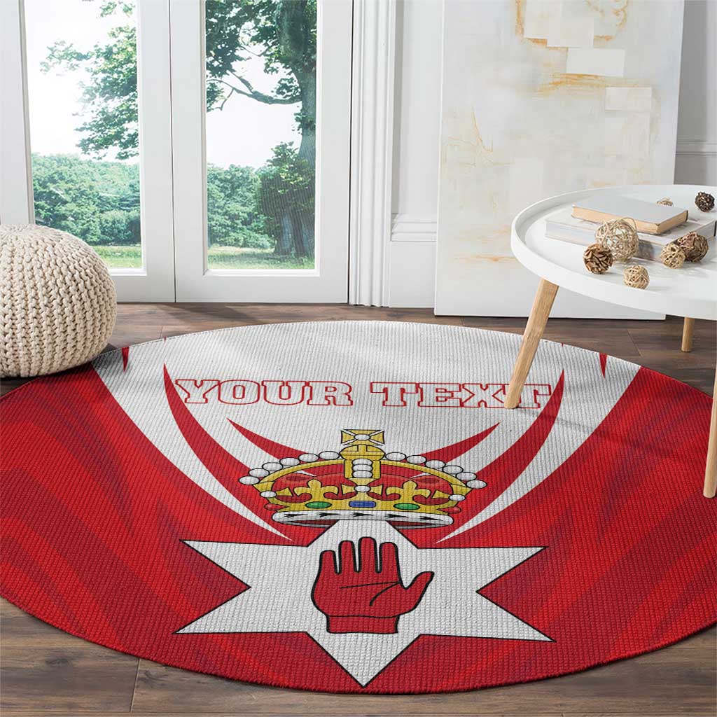 Personalized Northern Ireland Round Carpet Coat Of Arms With Map