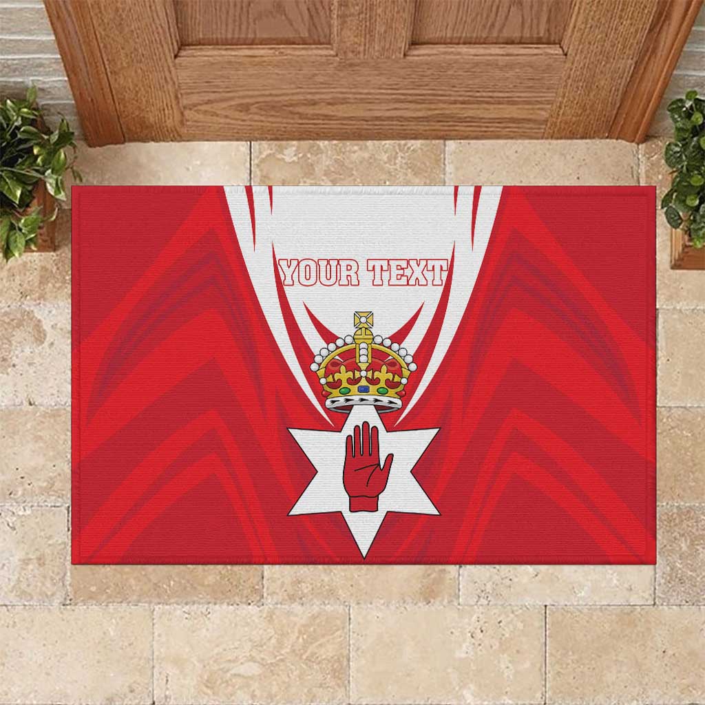 Personalized Northern Ireland Rubber Doormat Coat Of Arms With Map