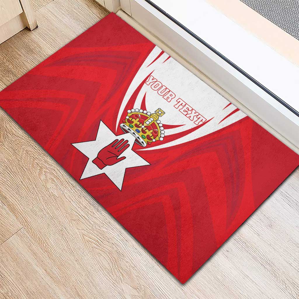 Personalized Northern Ireland Rubber Doormat Coat Of Arms With Map