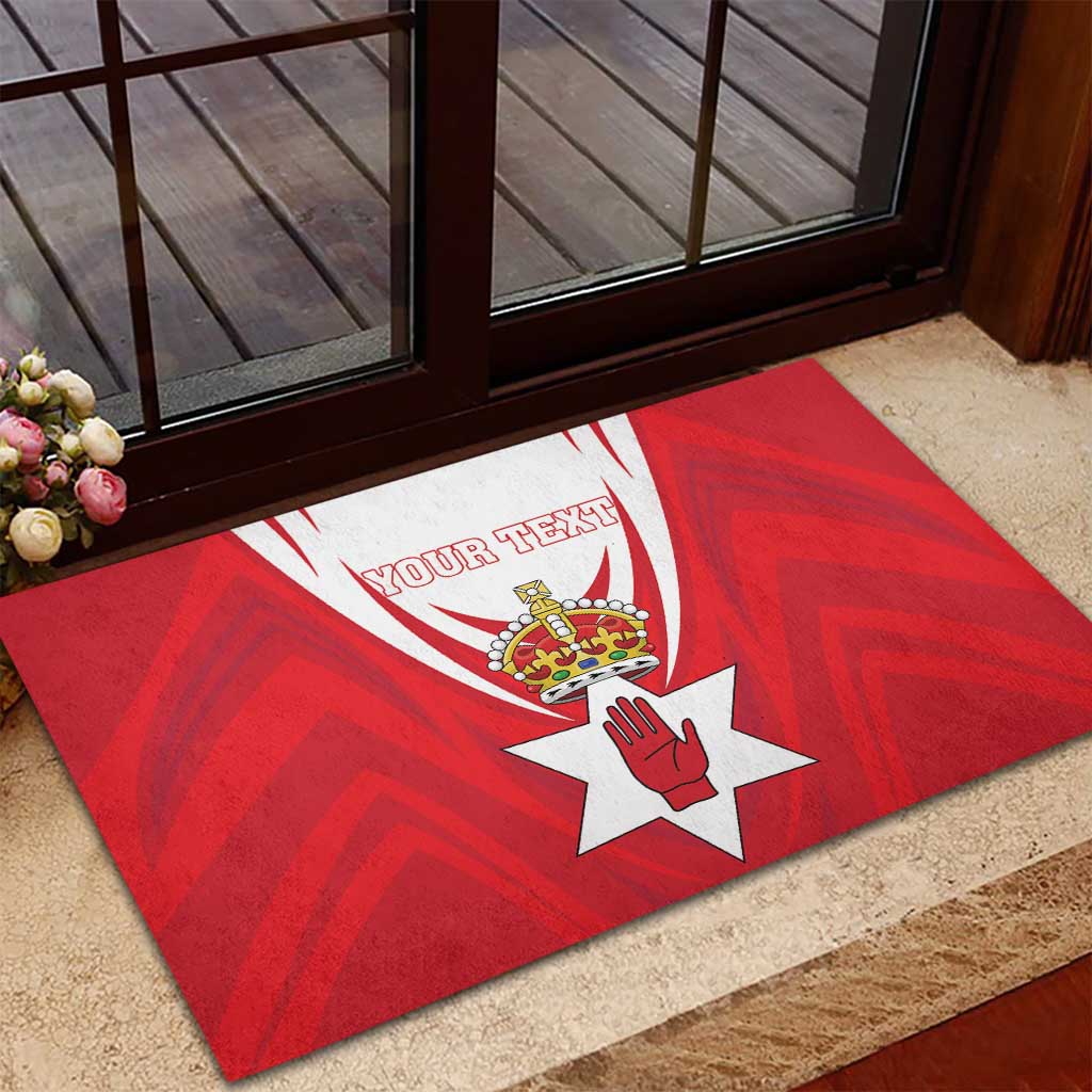 Personalized Northern Ireland Rubber Doormat Coat Of Arms With Map