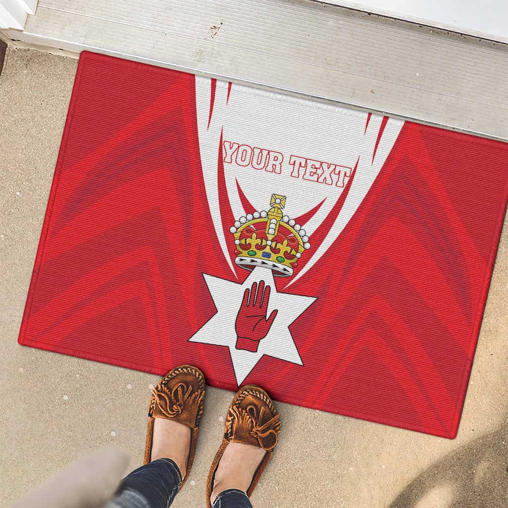 Personalized Northern Ireland Rubber Doormat Coat Of Arms With Map