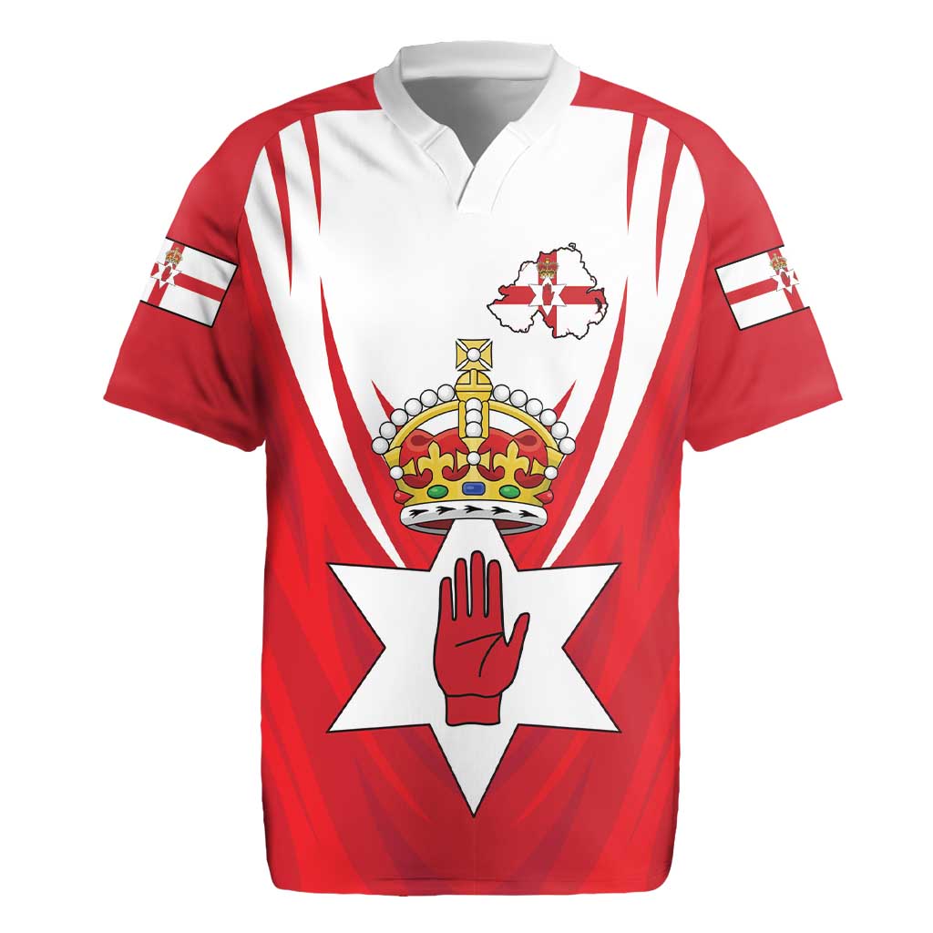 Personalized Northern Ireland Rugby Jersey Coat Of Arms With Map