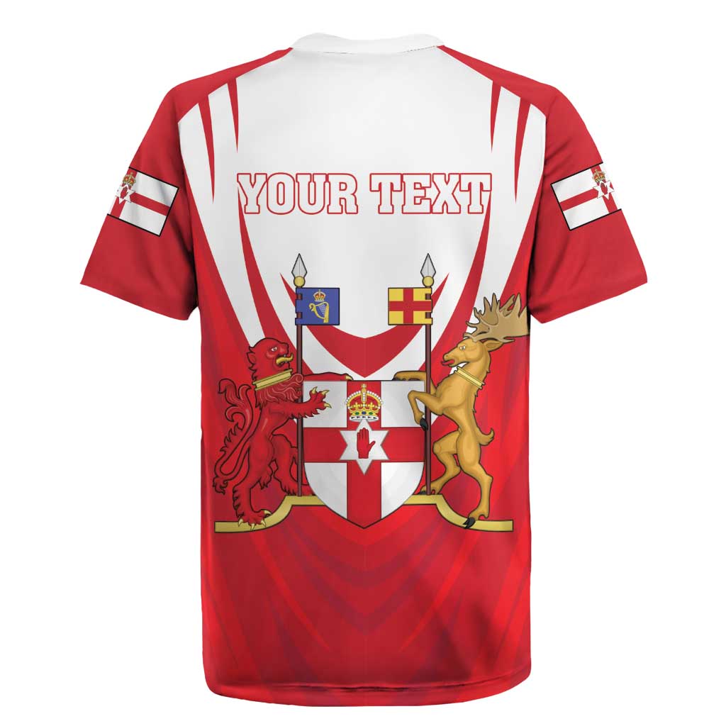 Personalized Northern Ireland Rugby Jersey Coat Of Arms With Map