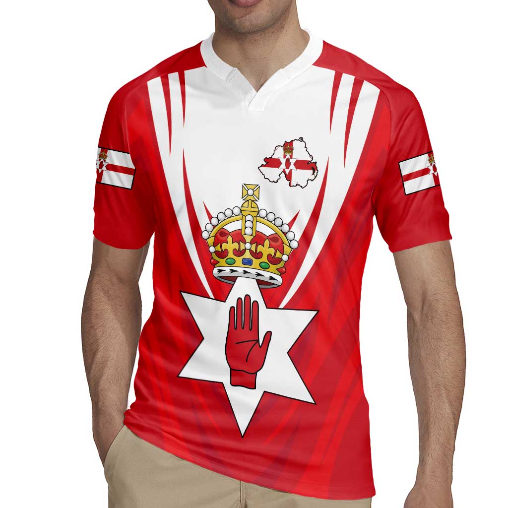 Personalized Northern Ireland Rugby Jersey Coat Of Arms With Map