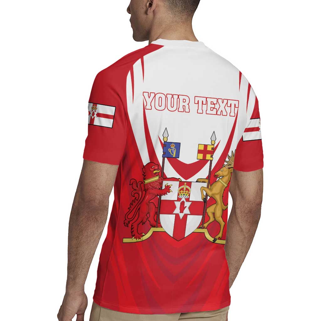 Personalized Northern Ireland Rugby Jersey Coat Of Arms With Map