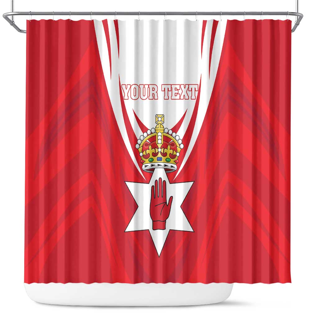 Personalized Northern Ireland Shower Curtain Coat Of Arms With Map