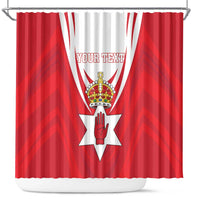 Personalized Northern Ireland Shower Curtain Coat Of Arms With Map
