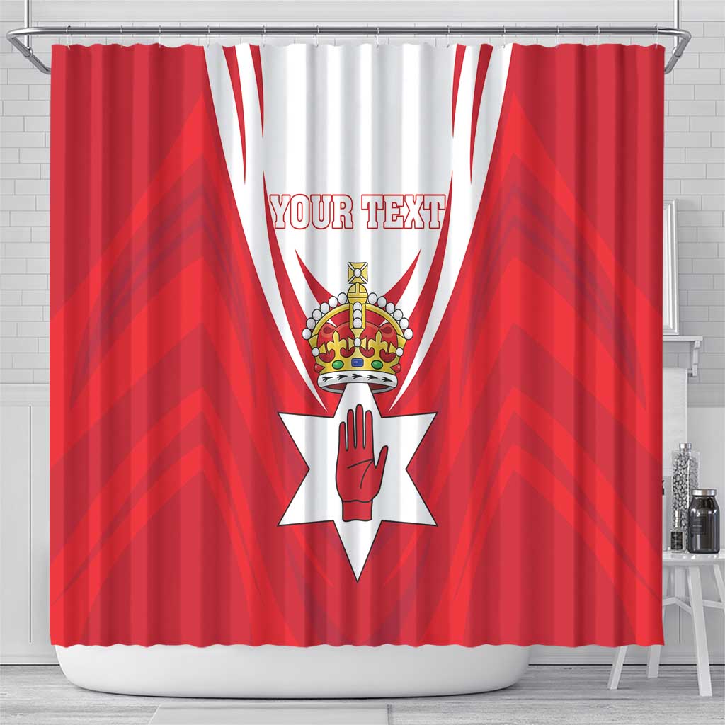 Personalized Northern Ireland Shower Curtain Coat Of Arms With Map