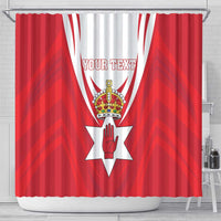 Personalized Northern Ireland Shower Curtain Coat Of Arms With Map