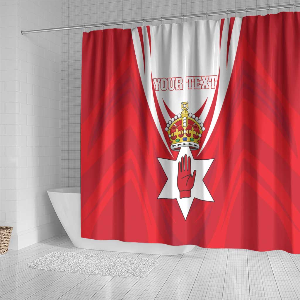 Personalized Northern Ireland Shower Curtain Coat Of Arms With Map
