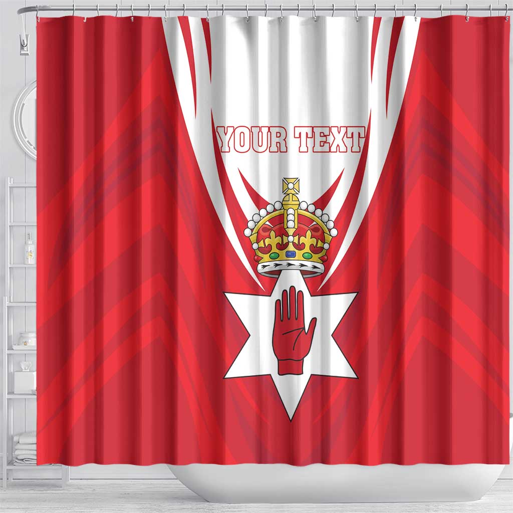 Personalized Northern Ireland Shower Curtain Coat Of Arms With Map