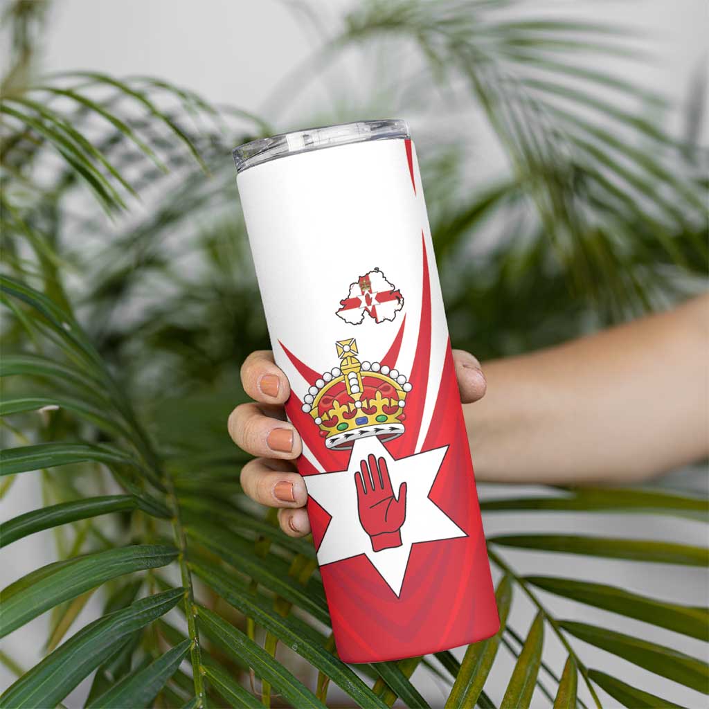 Personalized Northern Ireland Skinny Tumbler Coat Of Arms With Map
