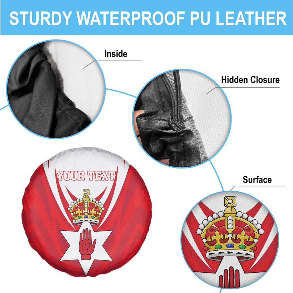 Personalized Northern Ireland Spare Tire Cover Coat Of Arms With Map