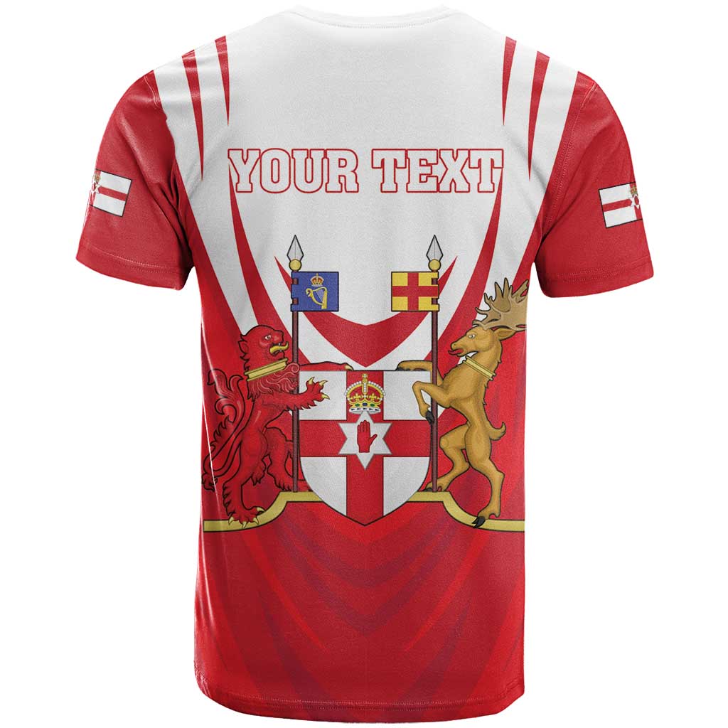 Personalized Northern Ireland T Shirt Coat Of Arms With Map