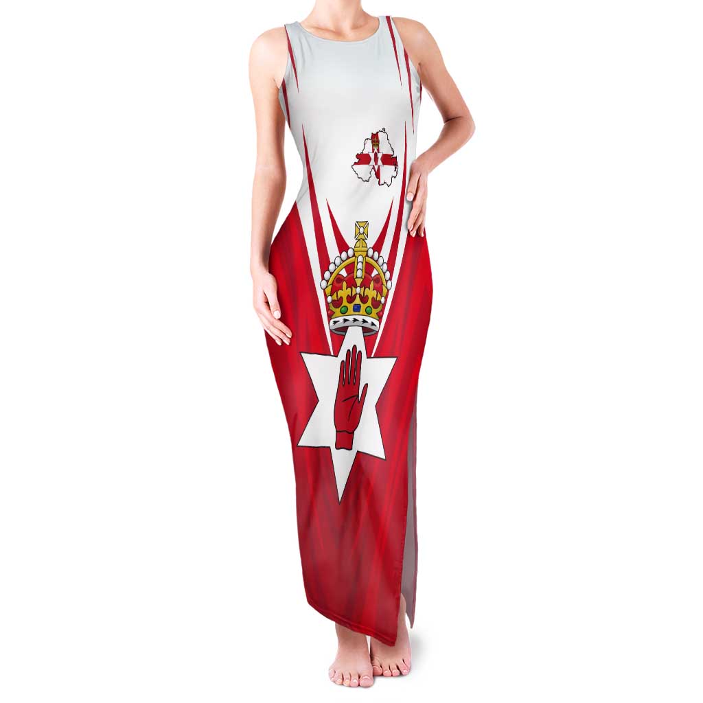 Personalized Northern Ireland Tank Maxi Dress Coat Of Arms With Map