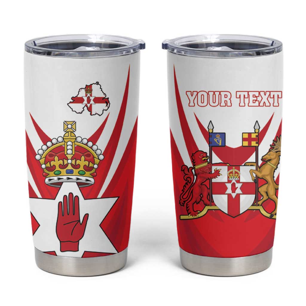 Personalized Northern Ireland Tumbler Cup Coat Of Arms With Map