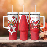 Personalized Northern Ireland Tumbler With Handle Coat Of Arms With Map