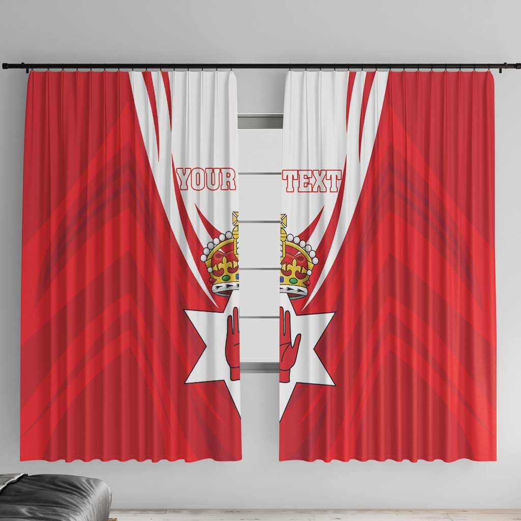 Personalized Northern Ireland Window Curtain Coat Of Arms With Map