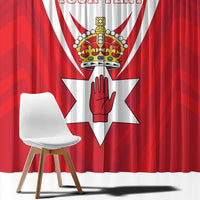 Personalized Northern Ireland Window Curtain Coat Of Arms With Map