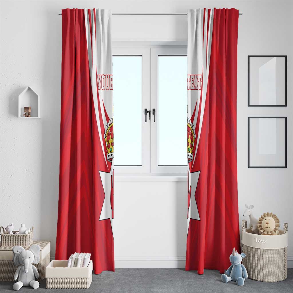 Personalized Northern Ireland Window Curtain Coat Of Arms With Map