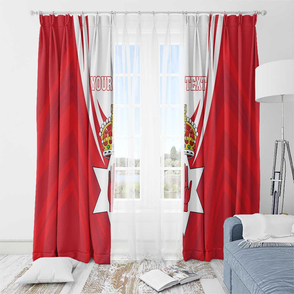 Personalized Northern Ireland Window Curtain Coat Of Arms With Map