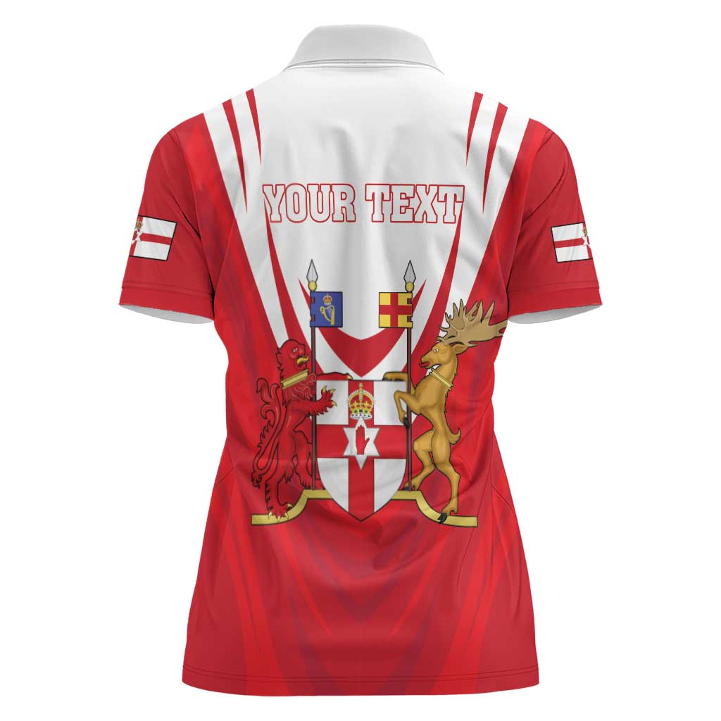 Personalized Northern Ireland Women Polo Shirt Coat Of Arms With Map