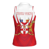 Personalized Northern Ireland Women Sleeveless Polo Shirt Coat Of Arms With Map