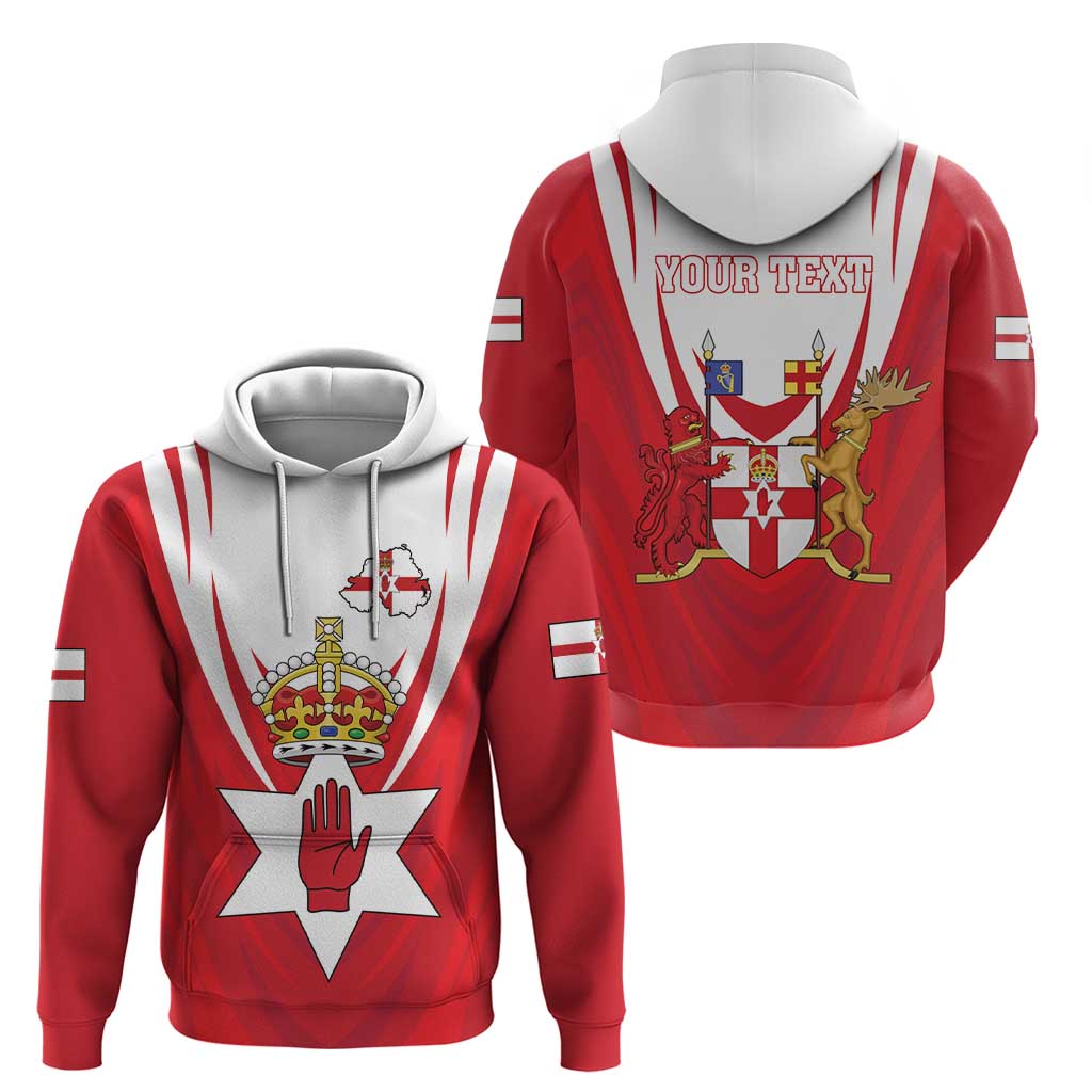 Personalized Northern Ireland Zip Hoodie Coat Of Arms With Map