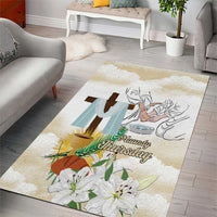 Happy Maundy Thursday Area Rug Jesus Christ Washing Feet