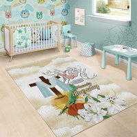 Happy Maundy Thursday Area Rug Jesus Christ Washing Feet