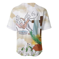 Happy Maundy Thursday Baseball Jersey Jesus Christ Washing Feet