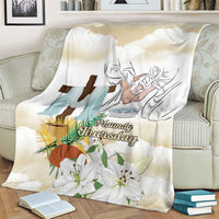 Happy Maundy Thursday Blanket Jesus Christ Washing Feet