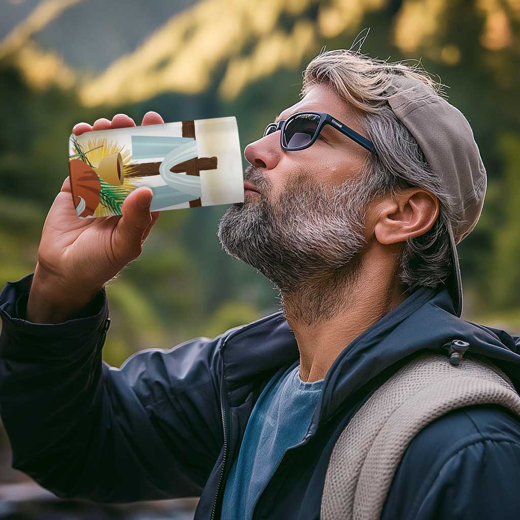 Happy Maundy Thursday 4 in 1 Can Cooler Tumbler Jesus Christ Washing Feet