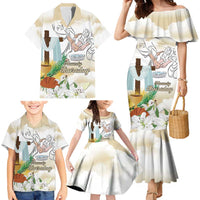 Happy Maundy Thursday Family Matching Mermaid Dress and Hawaiian Shirt Jesus Christ Washing Feet