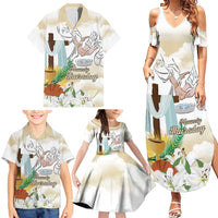 Happy Maundy Thursday Family Matching Summer Maxi Dress and Hawaiian Shirt Jesus Christ Washing Feet