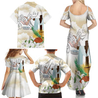 Happy Maundy Thursday Family Matching Summer Maxi Dress and Hawaiian Shirt Jesus Christ Washing Feet