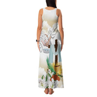 Happy Maundy Thursday Family Matching Tank Maxi Dress and Hawaiian Shirt Jesus Christ Washing Feet