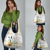 Happy Maundy Thursday Grocery Bag Jesus Christ Washing Feet