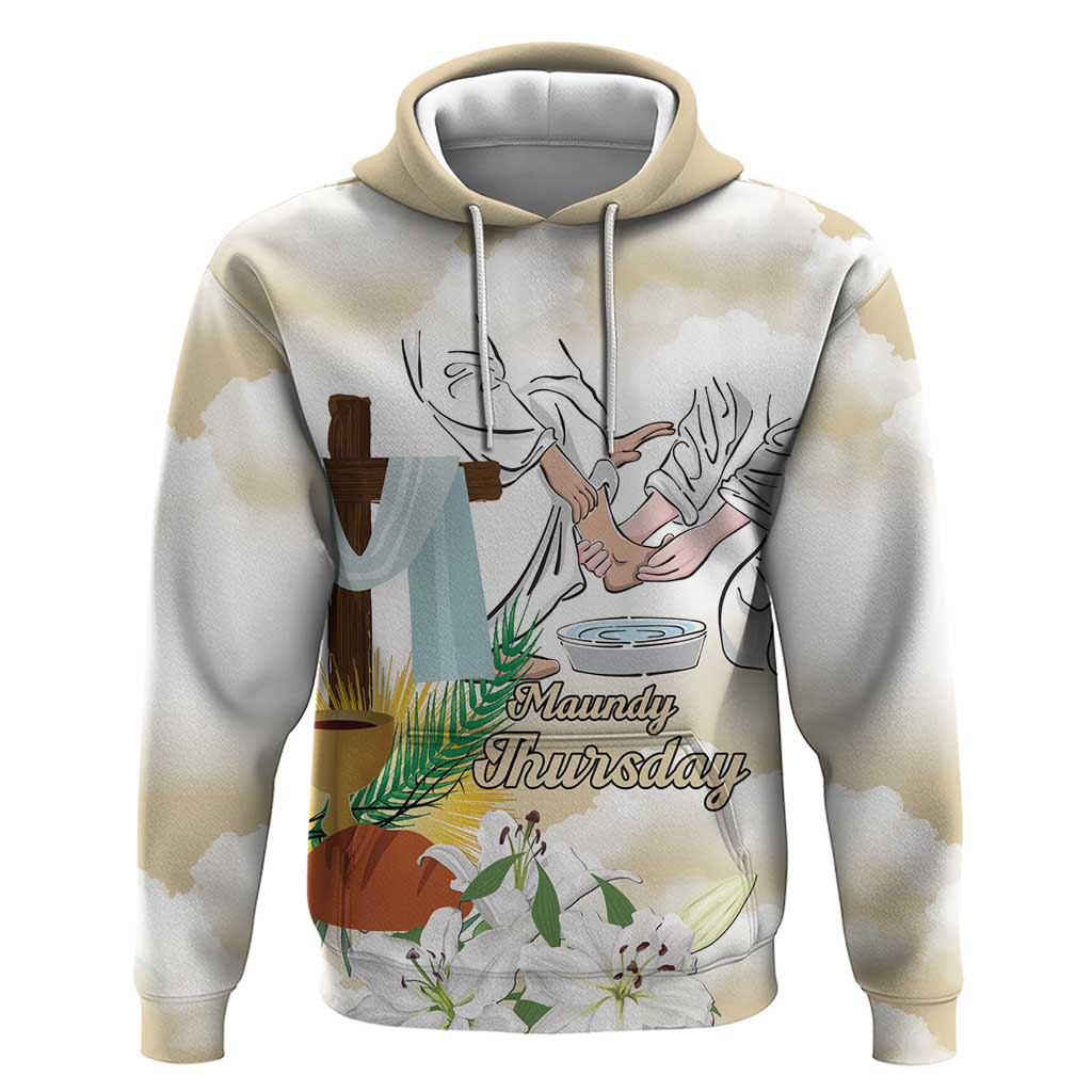 Happy Maundy Thursday Hoodie Jesus Christ Washing Feet