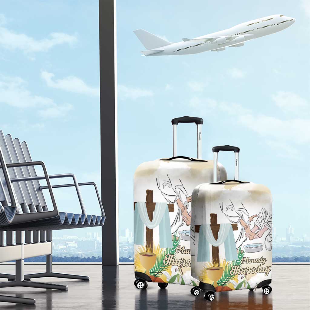 Happy Maundy Thursday Luggage Cover Jesus Christ Washing Feet