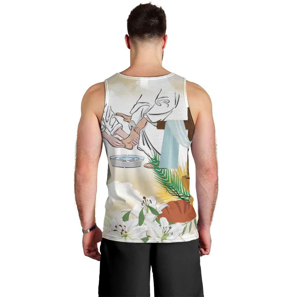 Happy Maundy Thursday Men Tank Top Jesus Christ Washing Feet