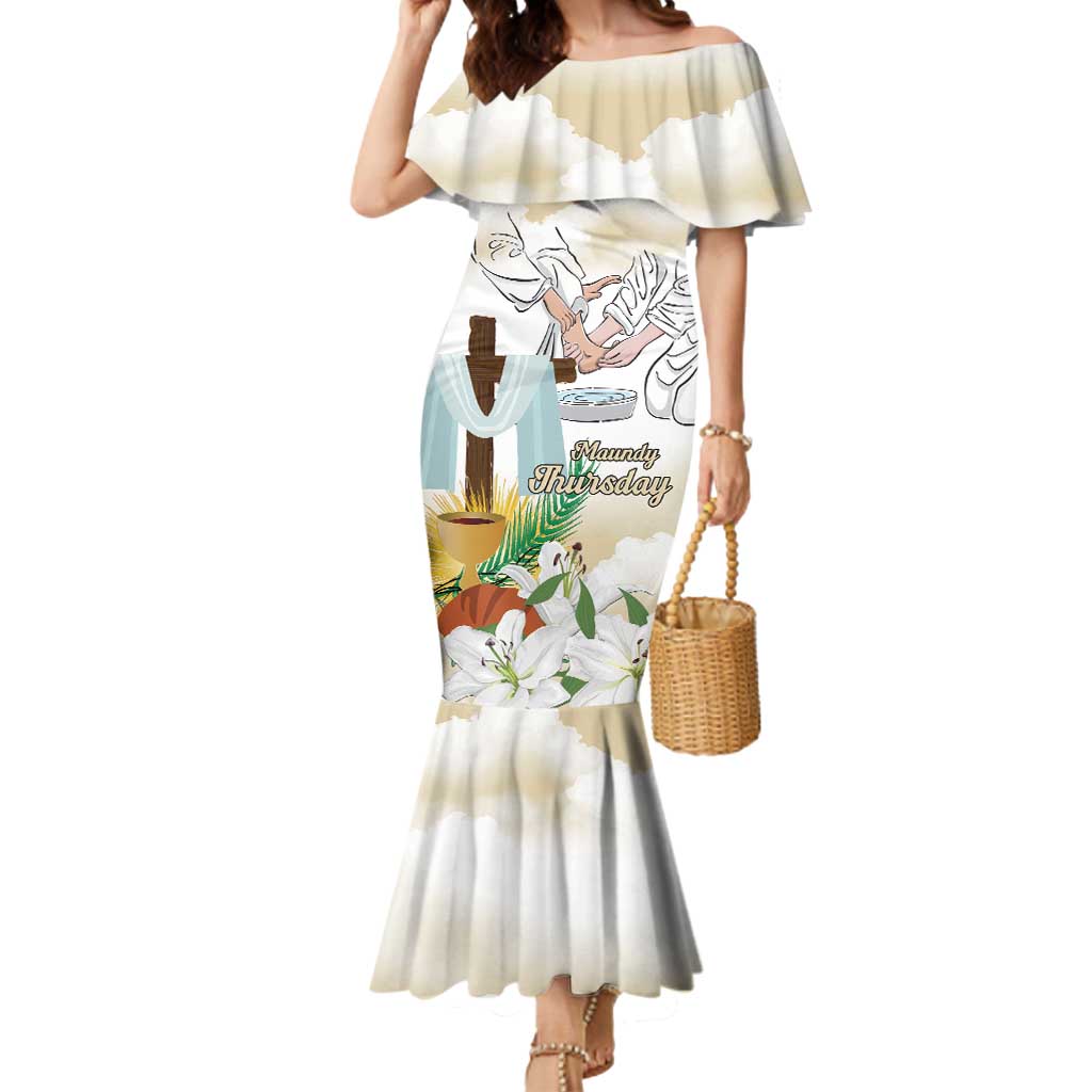 Happy Maundy Thursday Mermaid Dress Jesus Christ Washing Feet