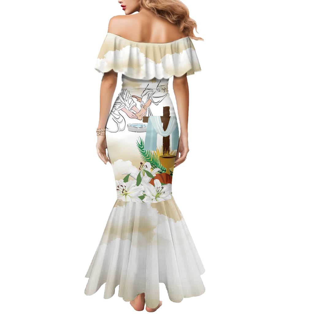 Happy Maundy Thursday Mermaid Dress Jesus Christ Washing Feet