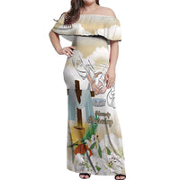 Happy Maundy Thursday Off Shoulder Maxi Dress Jesus Christ Washing Feet