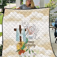 Happy Maundy Thursday Quilt Jesus Christ Washing Feet